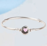 925 Sterling Silver Pan Bracelet Love Drop Gum Bracelet