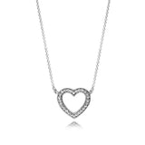 925 Sterling Silver Pan Charm Necklace Pendant Heart-Shaped Jewelry