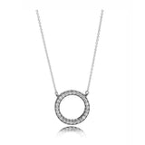 925 Sterling Silver Pan Charm Necklace Pendant Heart-Shaped Jewelry