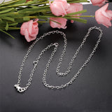 925 Silver Mother-Son Necklace Pendant Collarbone Chain