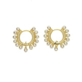 925 Silver Pearl Charm Wedding Bridal Earrings