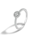 925 Silver Zircon Round Ring | Japan & Korea Women's Fashionable Ring