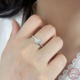925 Silver Zircon Round Ring | Japan & Korea Women's Fashionable Ring