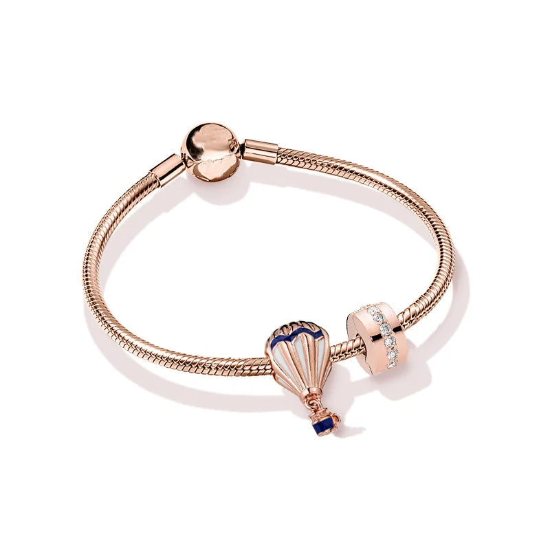 925 Silver Rose Pan Bracelet for Women