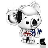 925 Sterling Silver Camera Bear Charm Bracelet Jewelry