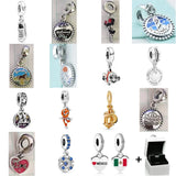 925 Sterling Silver Heart Pendant Charm for DIY Women's Jewelry