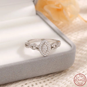 925 Sterling Silver Zircon Infinite Symbol Ring for Women
