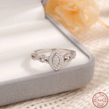 925 Sterling Silver Zircon Infinite Symbol Ring for Women