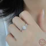 925 Sterling Silver Zircon Infinite Symbol Ring for Women