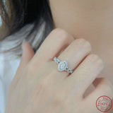 925 Sterling Silver Zircon Infinite Symbol Ring for Women