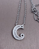 925 Silver Necklace 26 Letters Pendant Wedding Party All-Match