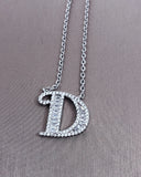 925 Silver Necklace 26 Letters Pendant Wedding Party All-Match