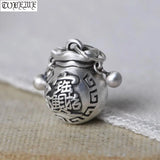990 Silver Money-bag Charm Pure Silver Pendant
