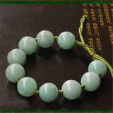 Green Jadeite Bracelet 13mm Beads Bracelet