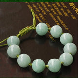 Green Jadeite Bracelet 13mm Beads Bracelet