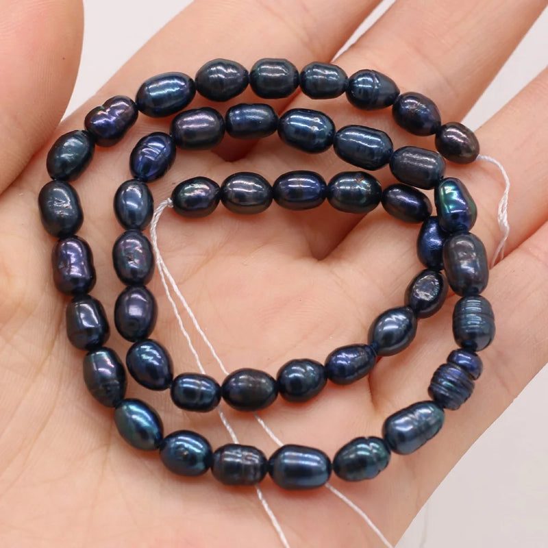 Natural Freshwater Pearl Rice Beads 5/6/7/8mm for Jewelry Making DIY