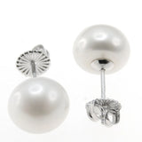 Freshwater Pearl Earrings 925 Sterling Silver Stud 10.0-10.5mm
