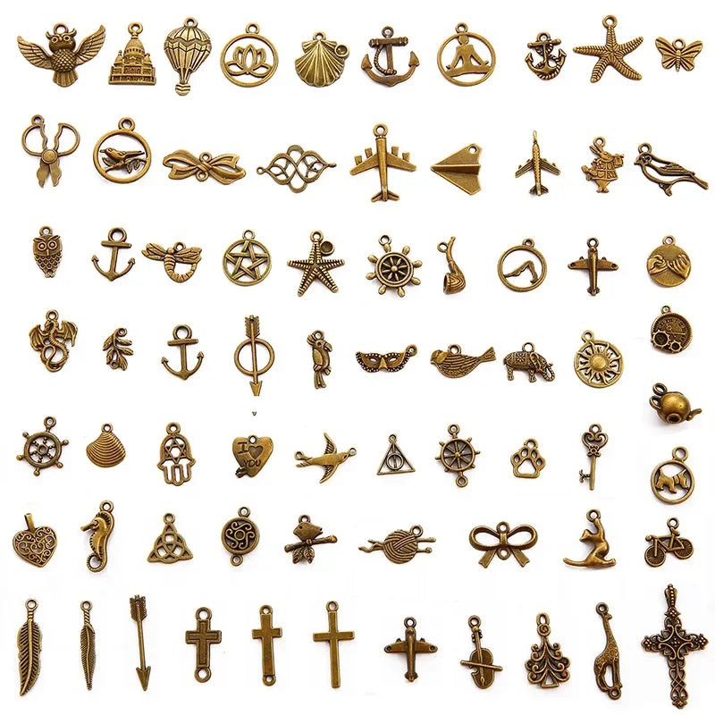 100 Alloy Small Accessories Randomly Mixed for DIY Jewelry Making