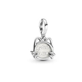 925 Silver Mother Daughter Dangles Dog Charms Bracelets Beads