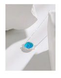 925 Sterling Silver Bracelets for Women Ocean Series Irregular Round Drop Glaze