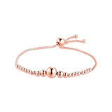 925 Sterling Silver Rose Bead Bracelets