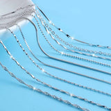 925 Silver Clavicle Chain Choker Necklace for Women