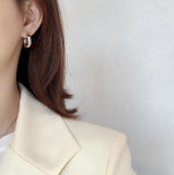 925 Silver Round Tunnel Hoop Earrings C-C704