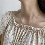 925 Sterling Silver Twist Chain Choker Necklace