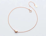 925 Sterling Silver Heart Love Anklet Bracelet GTLS746
