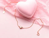 925 Sterling Silver Heart Love Anklet Bracelet GTLS746