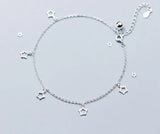 925 Sterling Silver Star Anklet GTLS713