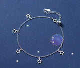 925 Sterling Silver Star Anklet GTLS713
