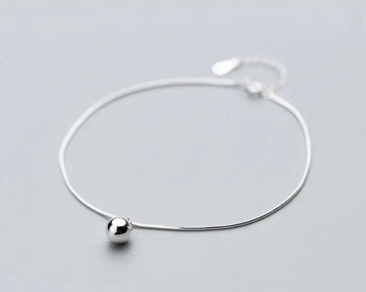 925 Sterling Silver Polished Snakebone Anklet Bracelet