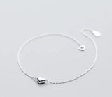 925 Silver Heart Anklet Bracelet C-S2444