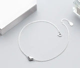 925 Silver Heart Anklet Bracelet C-S2444