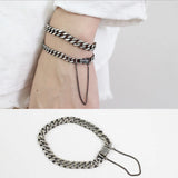 925 Silver Retro Chain Bracelet Bangle - Men's Women's Jewelry