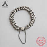 925 Silver Retro Chain Bracelet Bangle - Men's Women's Jewelry