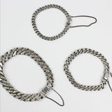 925 Silver Retro Chain Bracelet Bangle - Men's Women's Jewelry