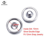 100 Snap Fasteners Gold/Silver Plated 10/16/18mm DIY Bracelet Jewelry