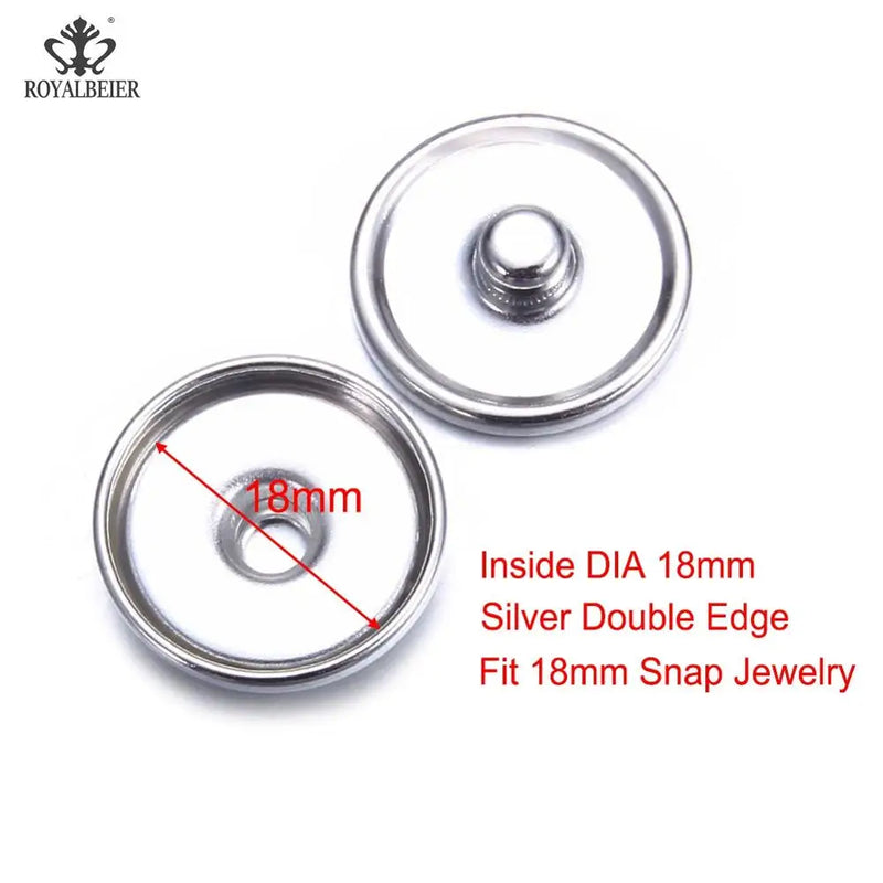 100 Snap Fasteners Gold/Silver Plated 10/16/18mm DIY Bracelet Jewelry