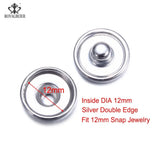 100 Snap Fasteners Gold/Silver Plated 10/16/18mm DIY Bracelet Jewelry