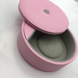 Charm Pink Heart Round Jewelry Box Bracelet Necklace Set