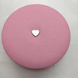 Charm Pink Heart Round Jewelry Box Bracelet Necklace Set