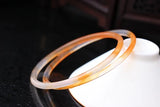 Brazilian Ice Red Chalcedony Agate Bohemian Thin Striped Jade Bracelet