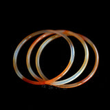 Brazilian Ice Red Chalcedony Agate Bohemian Thin Striped Jade Bracelet