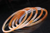 Brazilian Ice Red Chalcedony Agate Bohemian Thin Striped Jade Bracelet
