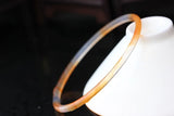 Brazilian Ice Red Chalcedony Agate Bohemian Thin Striped Jade Bracelet