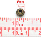 100 Bronze Spacer Beads 6x5mm