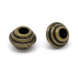 100 Bronze Spacer Beads 6x5mm