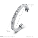 925 Silver Female Cuff Bracelet for Women